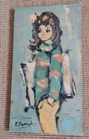 Vintage Lithografie auf Holz sign. M. Dupont