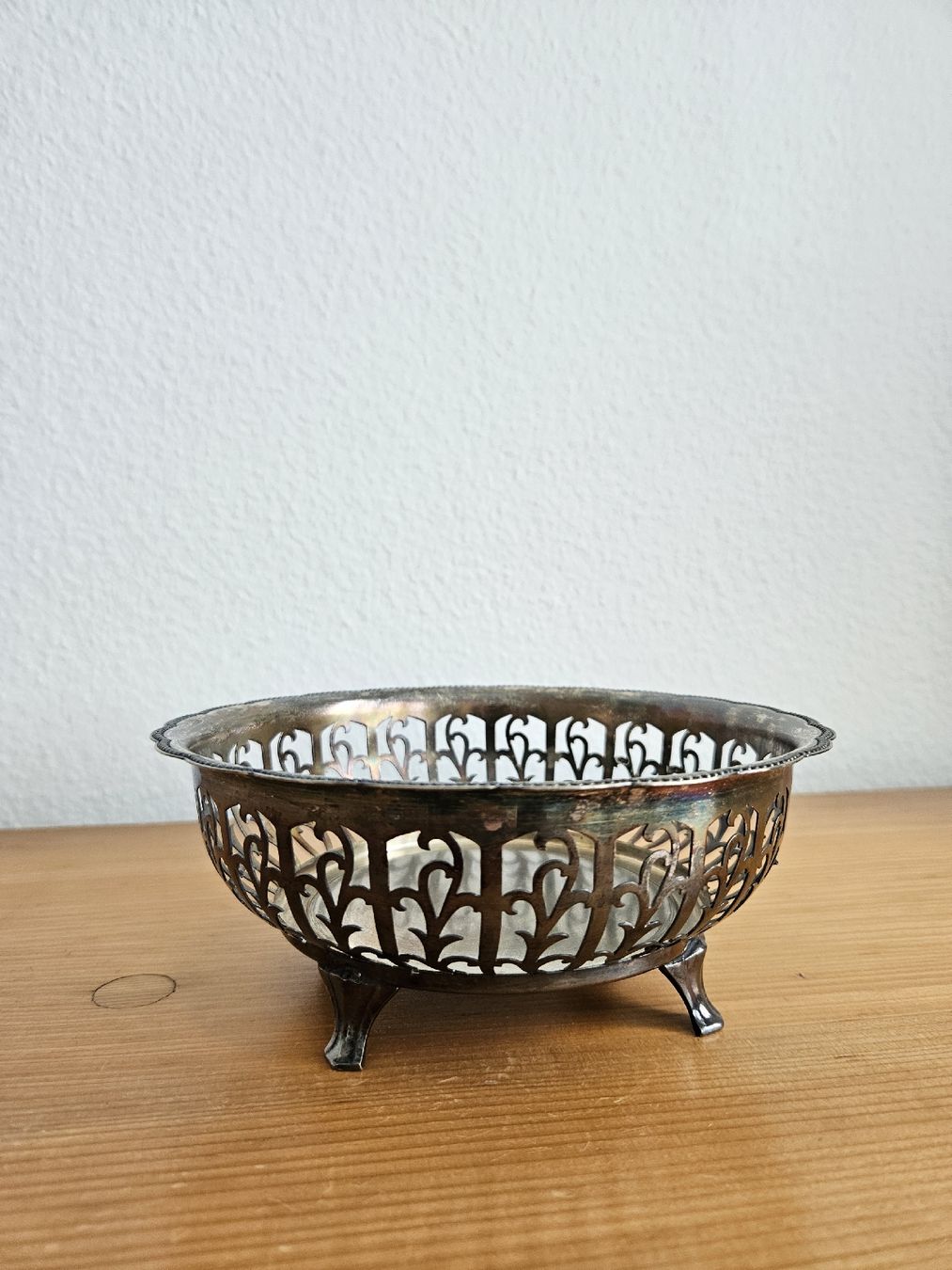 Schalen: Antike Schale Messing versilbert, durchbrochen ca. 1920 – Gebraucht aus Wiezikon b.Sirnach von wiezikon.vintage