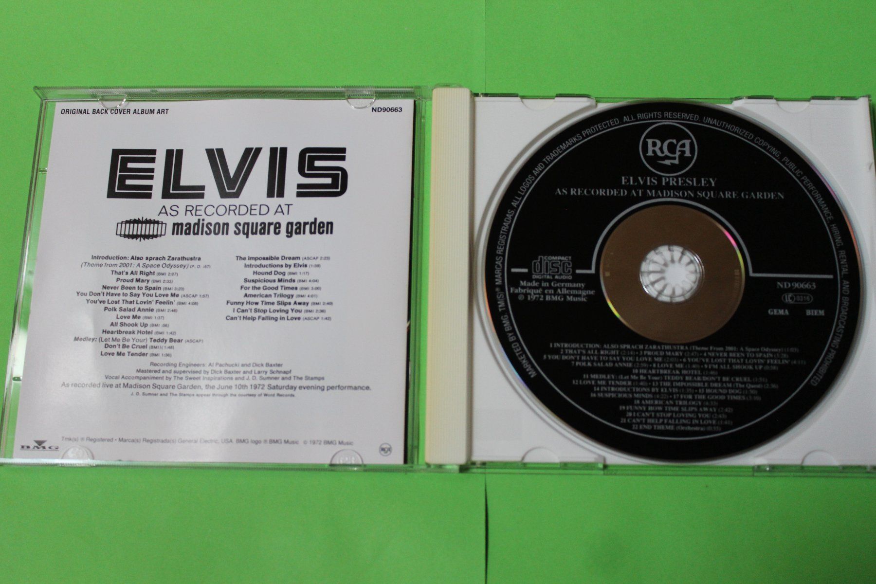 CD: Elvis Presley - As recorded at Madison Square Garden CD – Usato da Tübach venduto da JamesStone 3