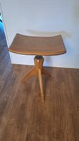 Vintage Holz-Drehhocker / höhenverstellbarer Klavier-Stuhl 