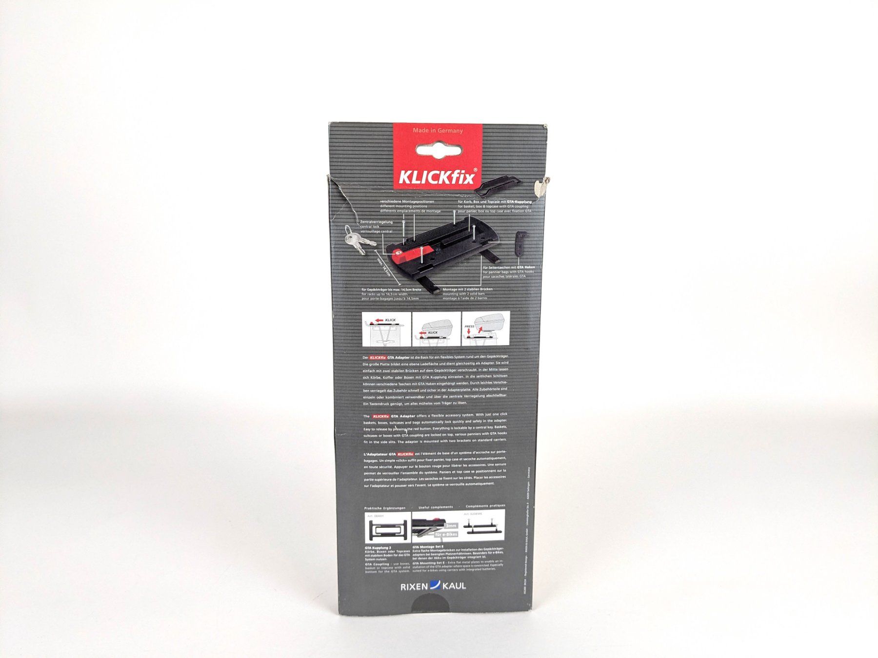 Supporti per biciclette: KLICKFIX GTA ADAPTER Gepäckträger-Adapterplatte – Nuovo (secondo la descrizione) da Thun venduto da Restwert_Thun 2