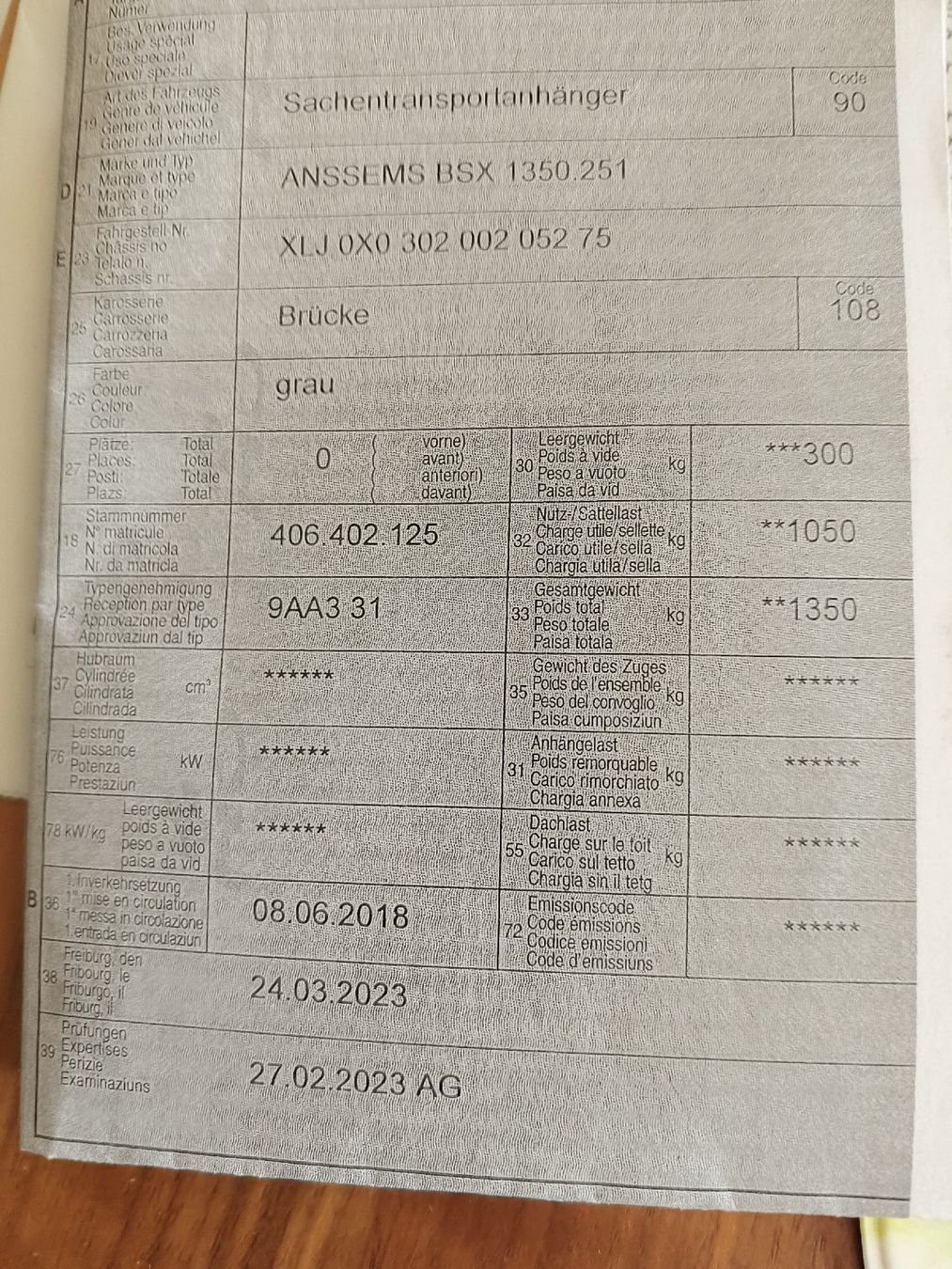 Anssems Rimorchi: Anhänger 1.35t ab MFK – Usato da Lengnau BE venduto da turbostef 7