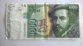 Billet banque Espagne 1000 Pesetas 12/10/1992 TBE+