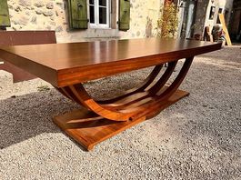 Table de salle à manger art deco en palissandre des Indes