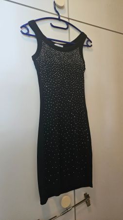 Vestito nero con strass tg. S/M poliestere