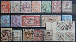 Marokko Franz. ex. Kat.25-35 & Porto 1911/17 */gest. Kat. 80