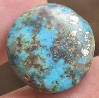 Cabochon L-8316– Pyritisierter Türkis 21x21x7 mm ca.24 Karat