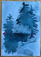 Aquarell Waldszene, signiert Hans Küchler Olten (ID b3683)
