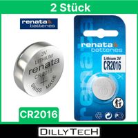 Renata CR2016 Lithium Knopfzellenbatterie - 2 Stk.
