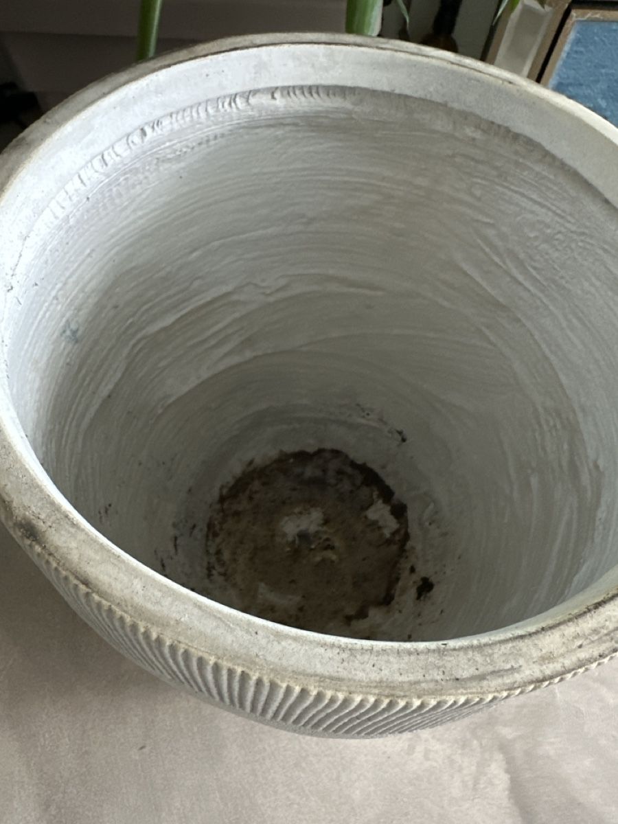 Vasi per fiori: Blumentopf Beton Optik geriffelt gross – Usato da Dietikon venduto da vithya88 1