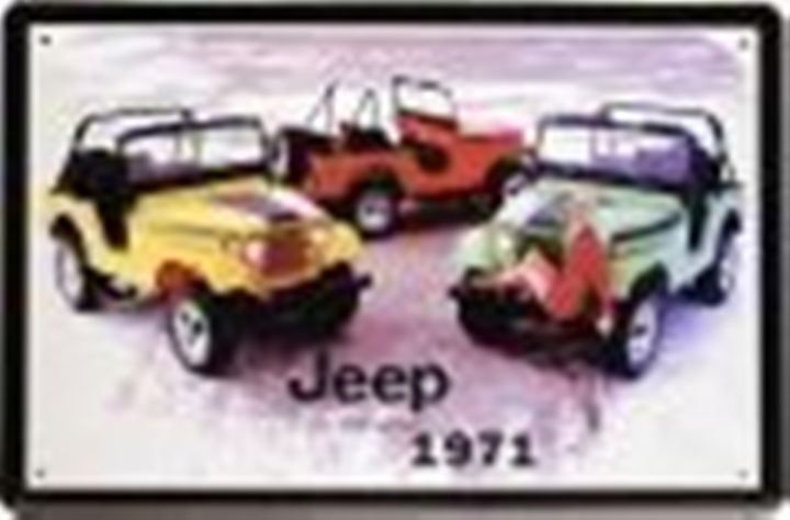 Jeep Insegne: Blechschild-JEEP-DAS ORIGINAL 1971 – Nuovo e nell'imballaggio originale da Rupperswil venduto da big-one-sale