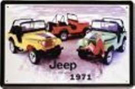 Blechschild-JEEP-DAS ORIGINAL 1971
