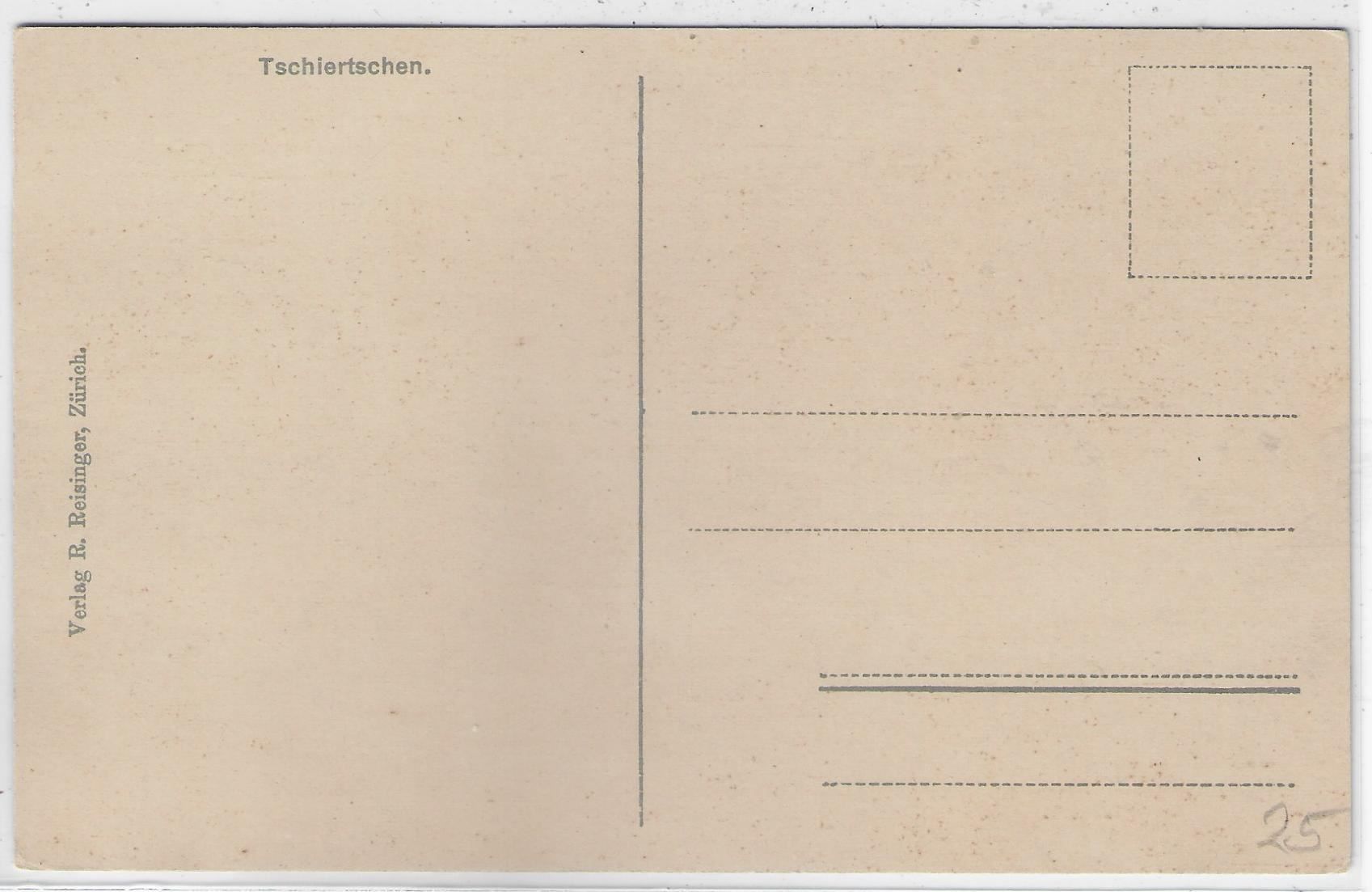 Cartoline postali: Tschiertschen - Dorfpartie - Litho – Usato da Ettingen venduto da Kartenplanet 1