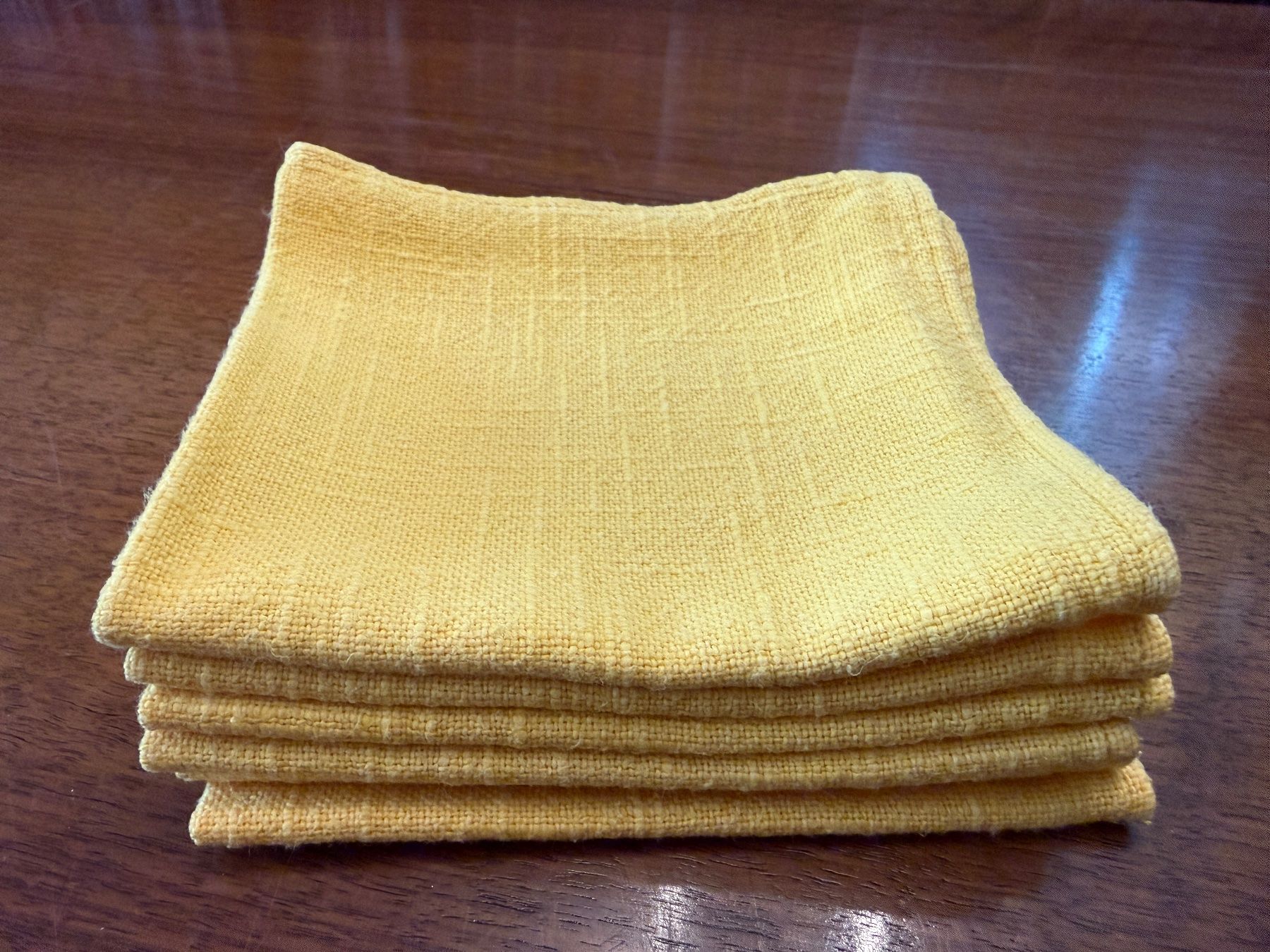 Serviettes: 6 Stoffservietten gelb Leinen 26x28cm – D'occasion à Erstfeld par Uhu1980