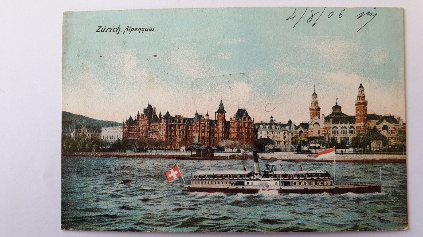 Cartoline postali: Zürich. Schifffahrt. 3 Ansichtskarten. – Usato da Goldach venduto da armando_r 2