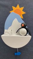 Dekorative Pingu Pinguin-Wandspieldose aus Holz, mit Musik