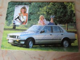 BMW E-30 EVELINE GLANZMANN MISS SCHWEIZ 1985 ORIG.AUTOGRAMM