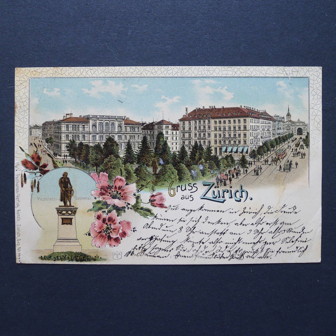 Ansichtskarten: 1900, ZÜRICH, Litho, antike Ansichtskarte – Gebraucht aus Ebikon von SilvioFreund
