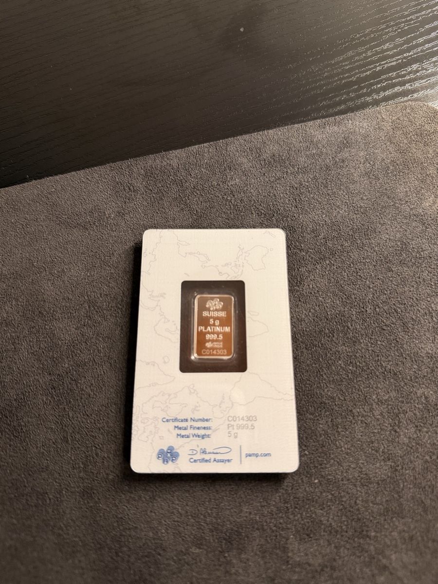 Pamp Metalli preziosi: 5g Platinbarren PAMP – Nuovo e nell'imballaggio originale da Reichenburg venduto da DELLON 1