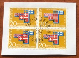 4 er Block Nr.447 mit Papier Stempel Bern   
