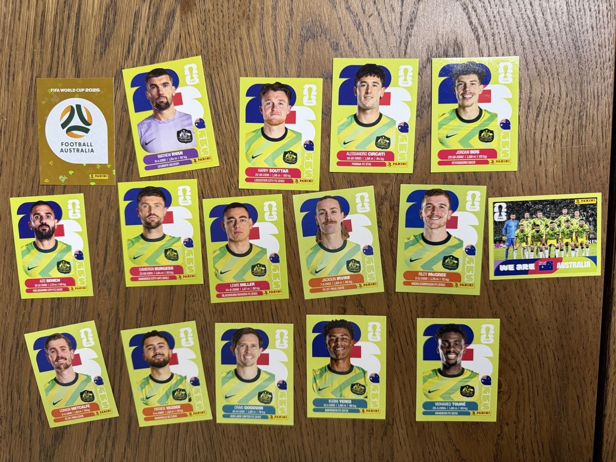 Panini Carte collezionabili: PANINI WM 2026 Bilder Australien AUS – Nuovo (secondo la descrizione) da Sennhof Winterthur venduto da bibo11