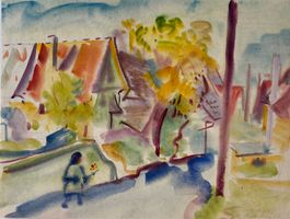 Hans Wullschleger (1913-1987), Aquarell, Expressiv, 1961