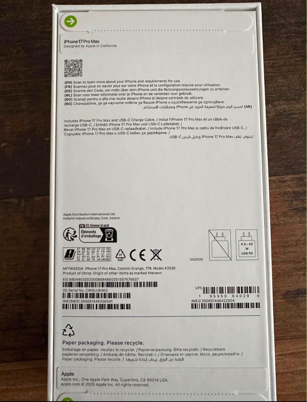 Apple Telefoni cellulari / Smartphones: Iphone 17 pro max 1 tb Neu – Nuovo e nell'imballaggio originale da Wohlen AG venduto da nje_bsc6 1