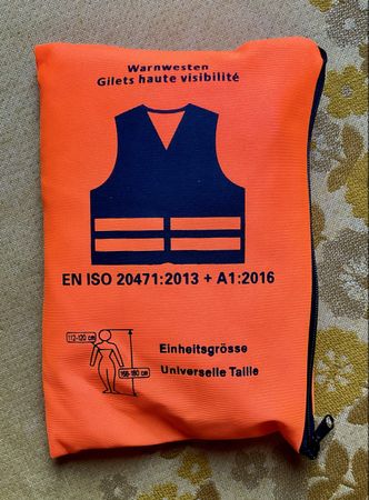 Warnweste orange Einheitsgrösse neuwertiger Zustand
