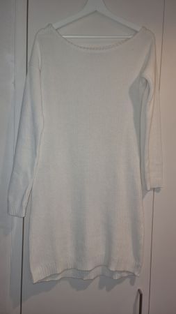 Winterliches Strickkleid in Weiss, Grösse S