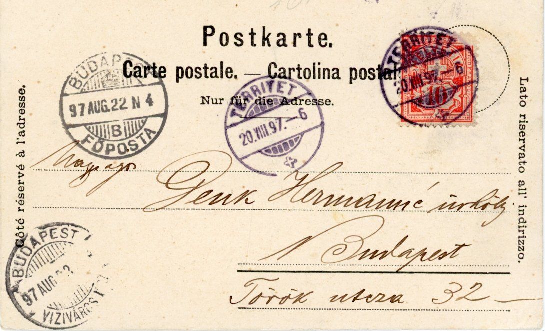 Cartoline postali: Zermatt   VS   -    MATTERHORN      um  1 8 9 8 – Usato da Brig venduto da Valcards54 1