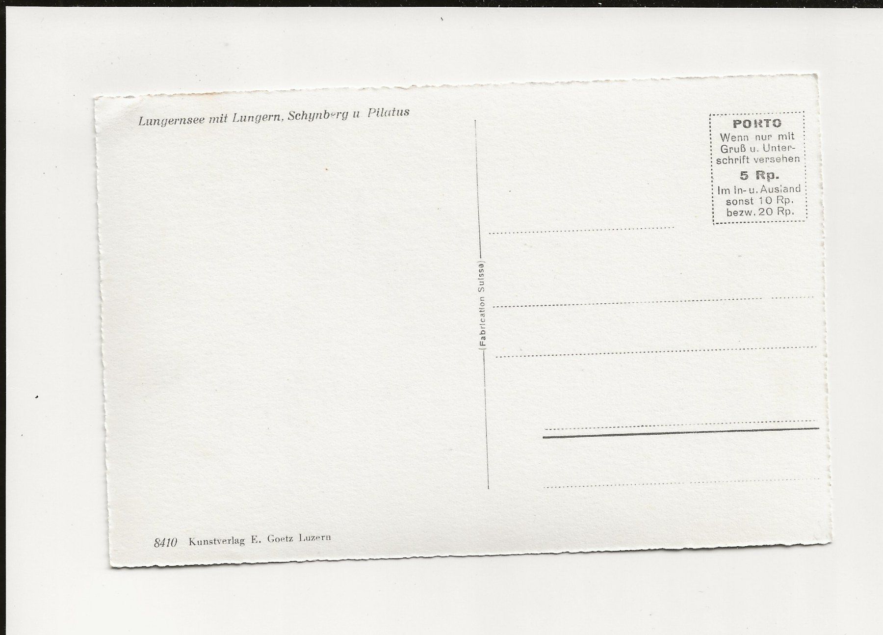 Cartoline postali: AK ca.1945 Lungern mit  Lungernsee – Usato da Greifensee venduto da 315WDO 1