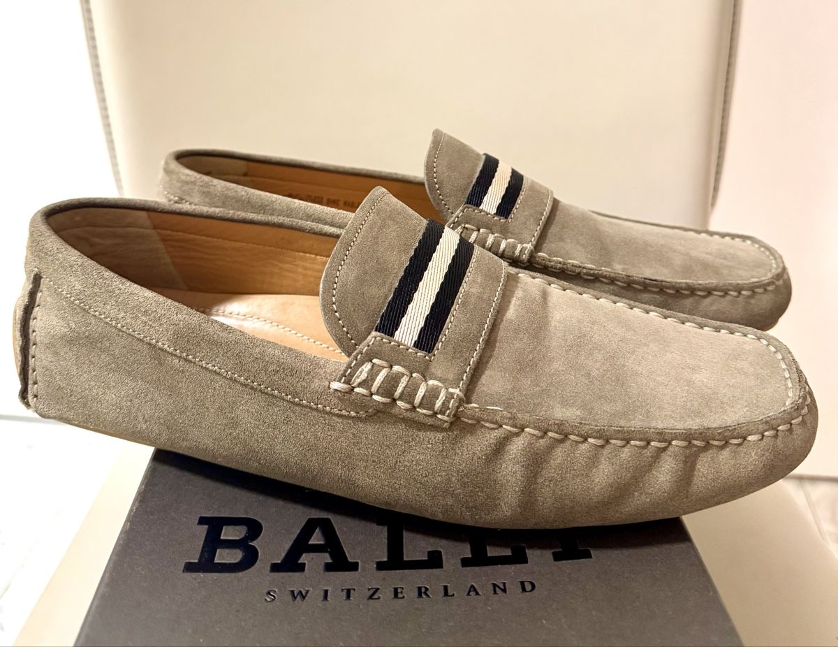 Bally Chaussures hommes: Herren Slipper Bally Wabler Wildleder grau Grösse 43.5 – D'occasion à Erlenbach ZH par msa_x26y 7