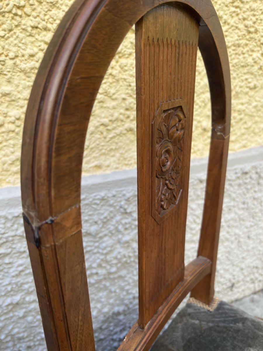 Sedie: 2 Stühle Holz Schnitzerei Stoffbezug – Usato da Bachenbülach venduto da LarissaLaruss 4