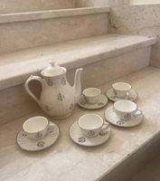  Servizio da Caffè Capodimonte 6 Pezzi  Porcellana Italiana
