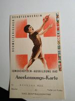 Anerkennungs Karte Jung Schützen 1940