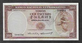 Timor   100  Escudos  1963  Bankfrisch