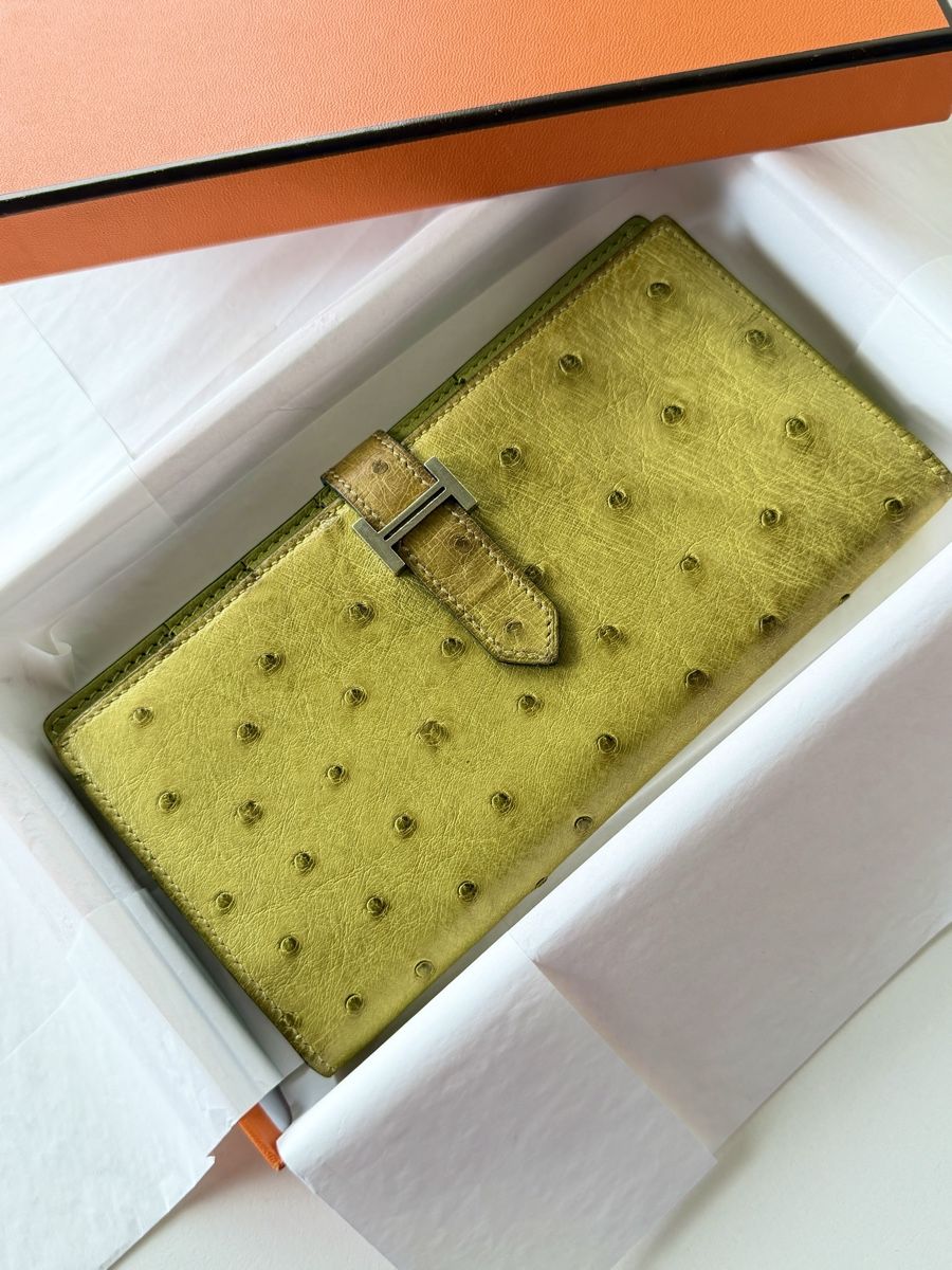 Hermès Portafogli: Hermès béarn Soufflet   Wikii  strauß – Nuovo (secondo la descrizione) da Schaffhausen venduto da Sotherbyss 2