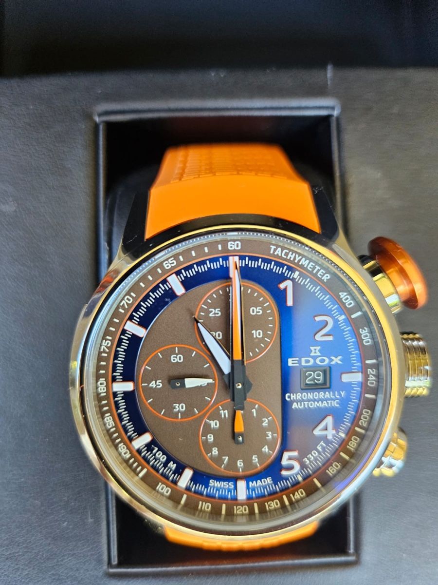 Edox Montres: Edox Chronorally Automatic Chronograph  | 01129 TOCAO BUGO – Neuf avec emballage d'origine à Zürich par Engin1979 2