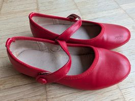 Kinder Ballerinas rot Riemchenschuh gebraucht Grösse 30