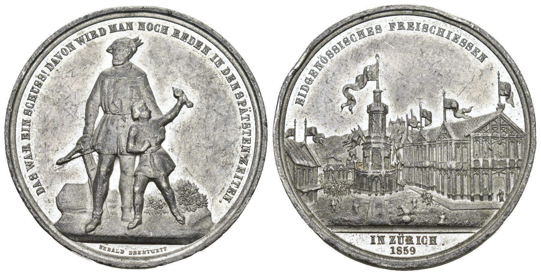 Medaglie: Zürich 1859 – Usato da Bern venduto da numismatictops