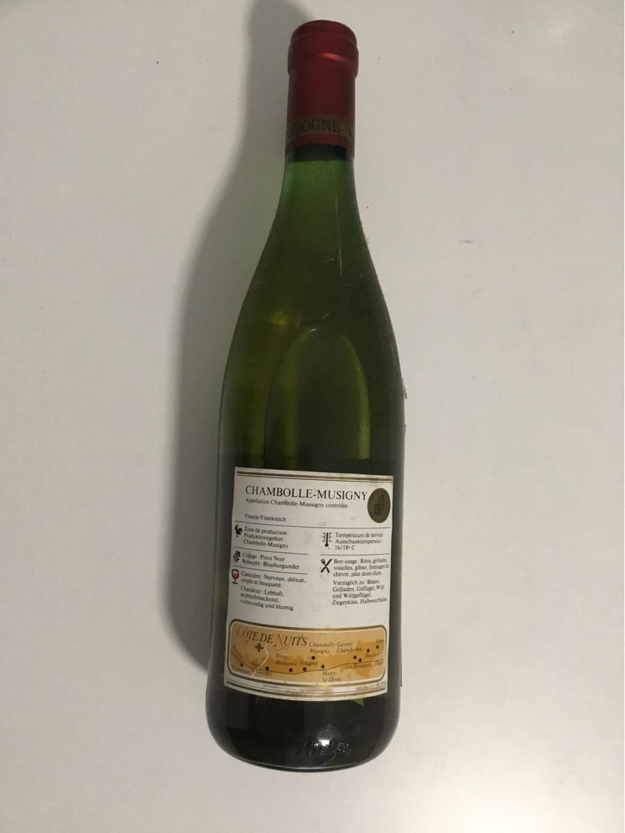 Wein: Weinflasche Chambolle-Musigny 1978 – Neu (gemäss Beschreibung) aus Kreuzlingen von Schuggerman 1