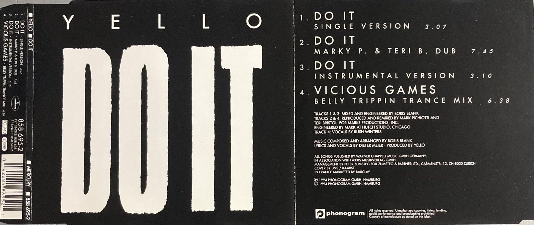 CD: YELLO - DO IT – Usato da Poliez-Pittet venduto da Newtown-Records