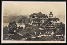 AK Fürigen, Ortspartie mit Hotel