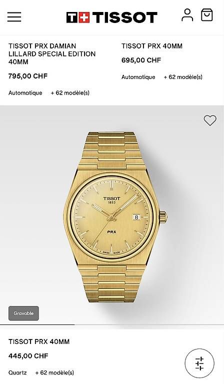 Tissot Orologi: TISSOT PRX – Nuovo e nell'imballaggio originale da Grono venduto da tis_xh9c 4
