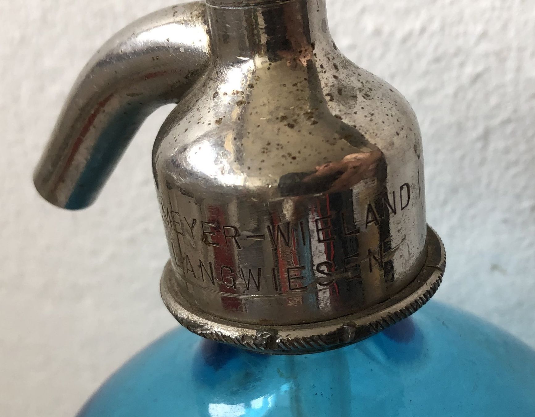Bottiglie: Antike blaue Siphonflasche - Carba & Meyer-Wieland – Usato da Schaffhausen venduto da durruti 5