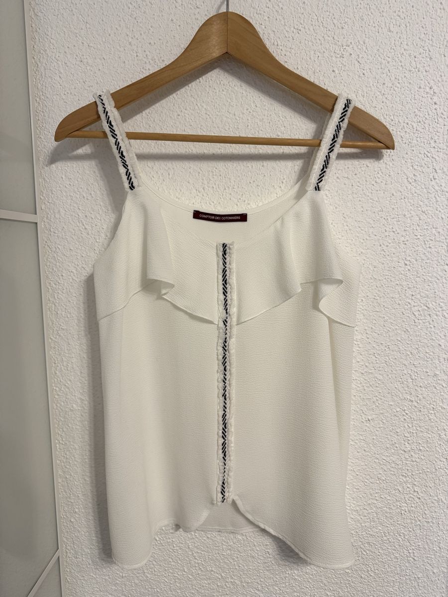 Comptoir des Cotonniers Top: Comptoir des Cotonniers Top Weiss Grösse 36 – Usato da Udligenswil venduto da mp9_f7jr