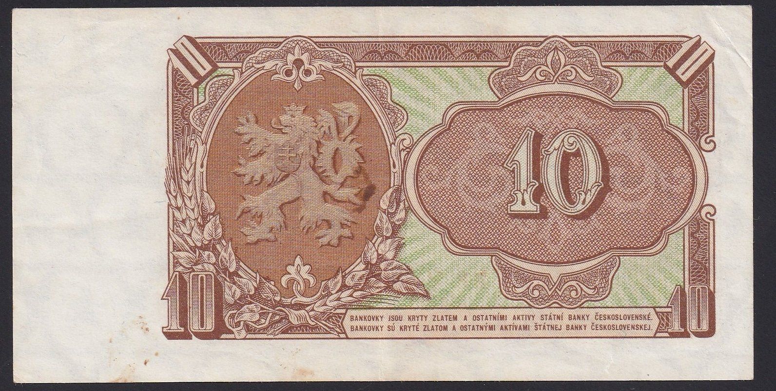 Banconote: Tschechoslowakei 10 Korun 1953 – Usato da Brugg AG venduto da banknoten_muesli 1