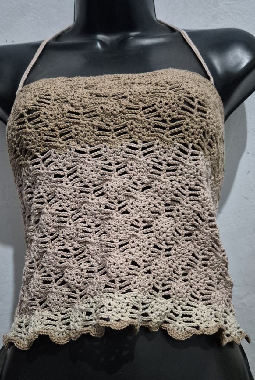 Tops: Gehäkeltes Top in Beige, Grösse S/M – Neu (gemäss Beschreibung) aus Zürich von Rahel066