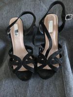 Elegant Riemchen-High-Heels Sandaletten Schwarz Gr.39
