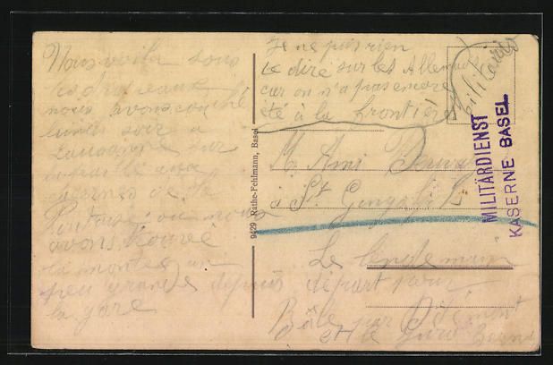 Cartoline postali: AK Basel, Kaserne – Usato da Berlin venduto da bartko-reher 1